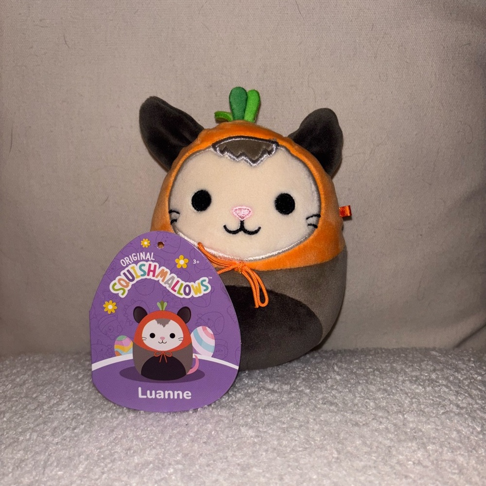 Squishmallows Halloween Cat Plush - Orange and Brown